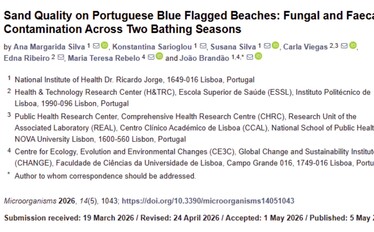 Artigo : " Sand Quality on Portuguese Blue Flagged Beaches: Fungal and Faecal Contamination Across Two Bathing Seasons"